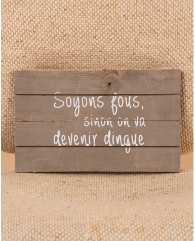 Panneau Dingue