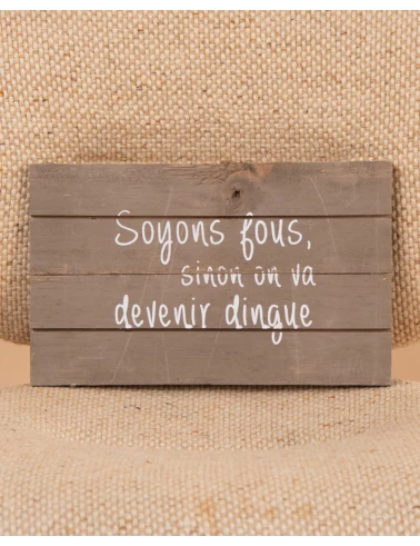 Panneau Dingue