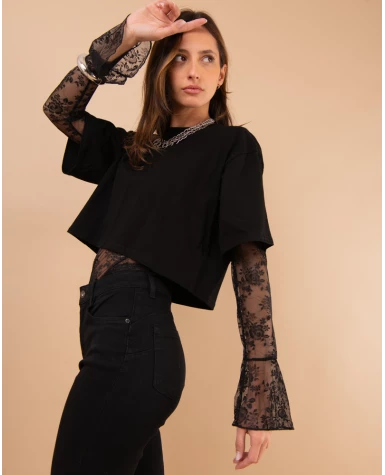 T- Shirt + body dentelle