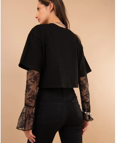 T- Shirt + body dentelle
