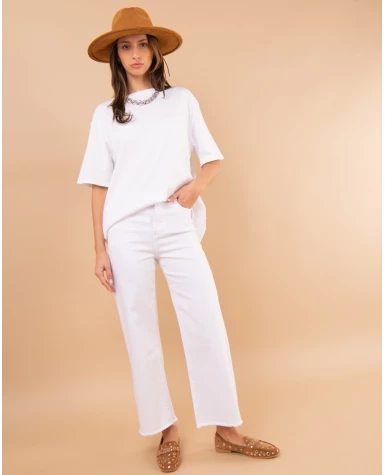 Pantalon large cropped