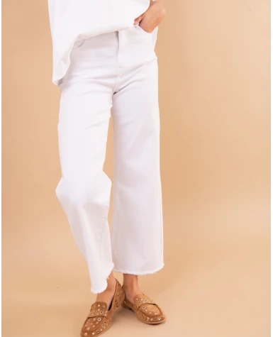 Pantalon large cropped