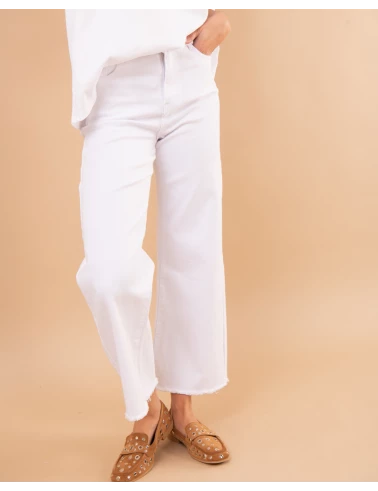 Pantalon large cropped
