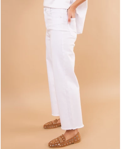 Pantalon large cropped