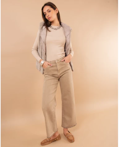 Pantalon large cropped
