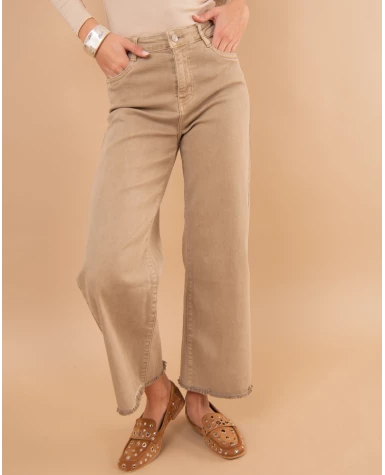 Pantalon large cropped
