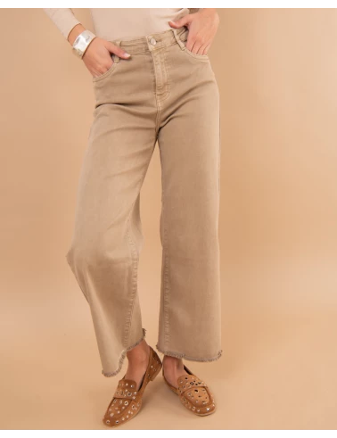 Pantalon large cropped