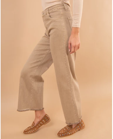 Pantalon large cropped