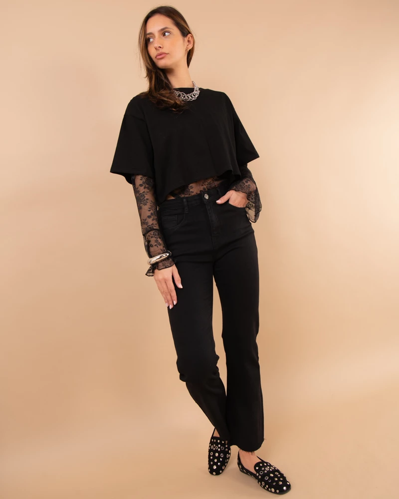 Pantalon cropped