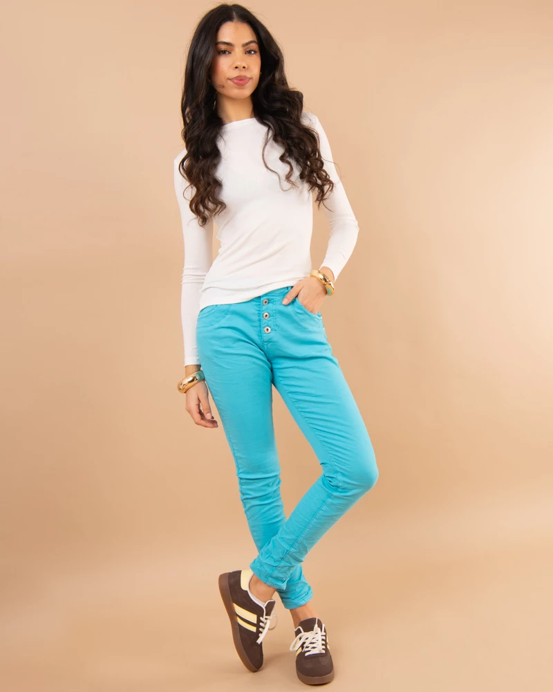 Jean boyfriend couleur