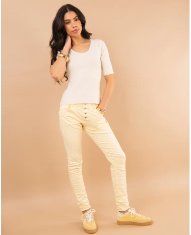 Jean boyfriend couleur