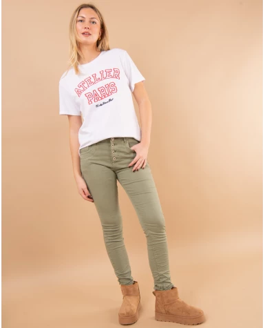 Jean boyfriend couleur