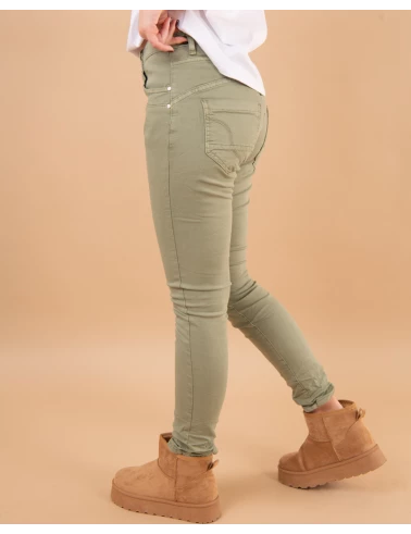 Jean boyfriend couleur