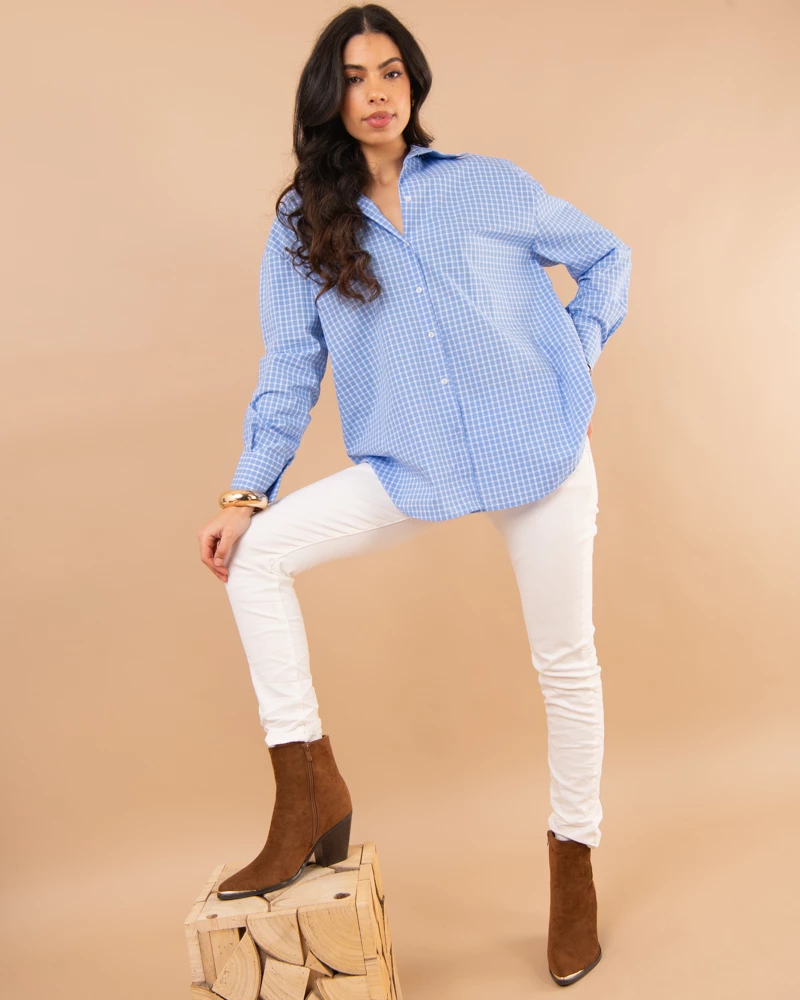 Jean boyfriend couleur