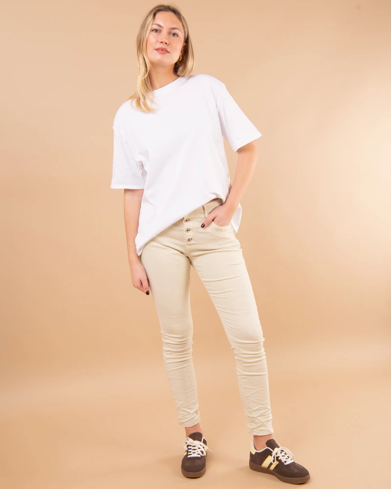 Jean boyfriend couleur