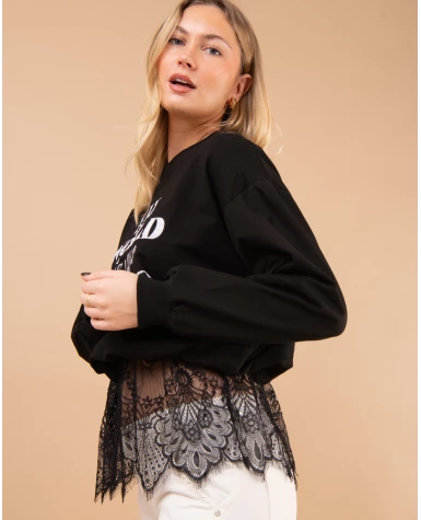 Sweat bas dentelle
