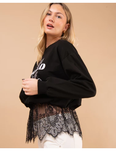 Sweat bas dentelle