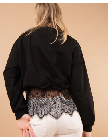Sweat bas dentelle