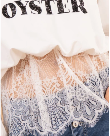 Sweat bas dentelle