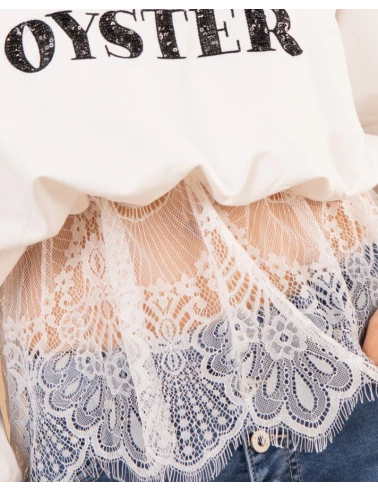 Sweat bas dentelle