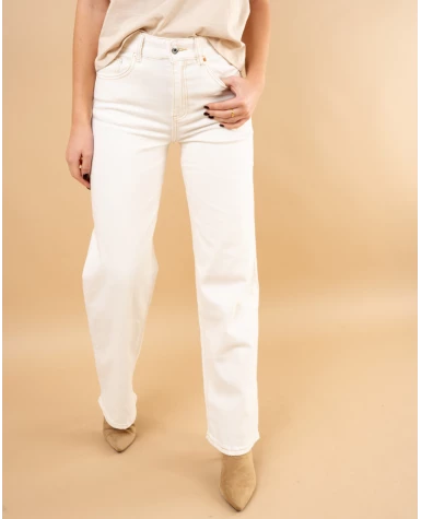 Jean large blanc