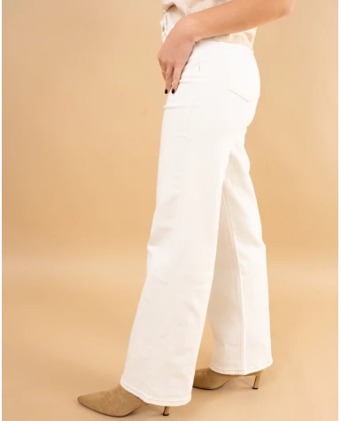 Jean large blanc