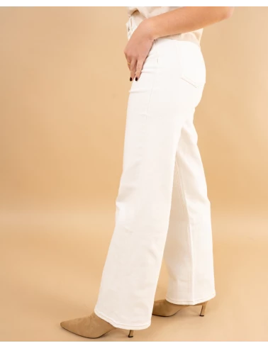 Jean large blanc