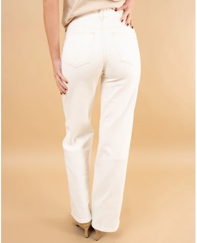 Jean large blanc
