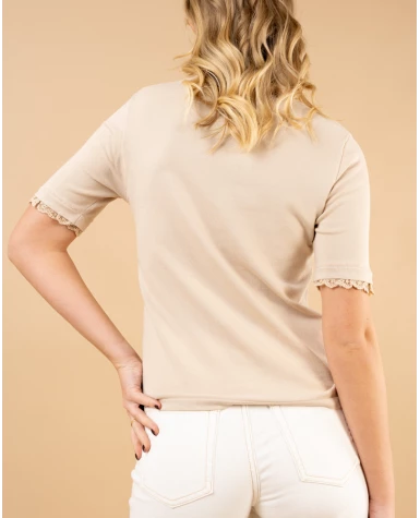 T-shirt maille dentelle