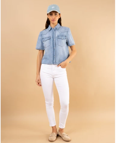 Chemise jean courte