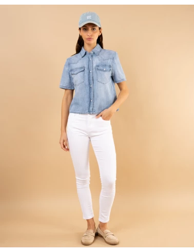 Chemise jean courte