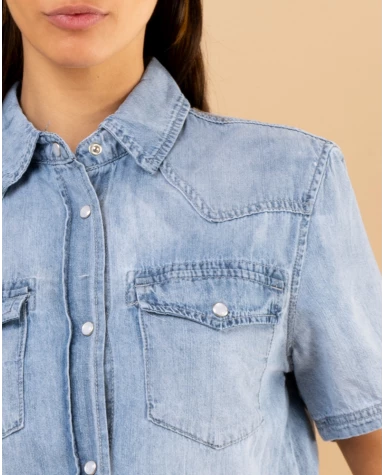 Chemise jean courte