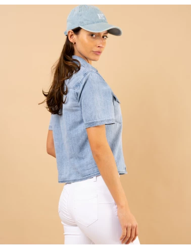 Chemise jean courte