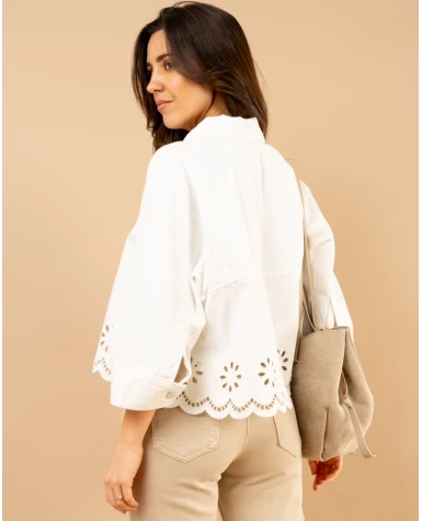 Veste jean brodée