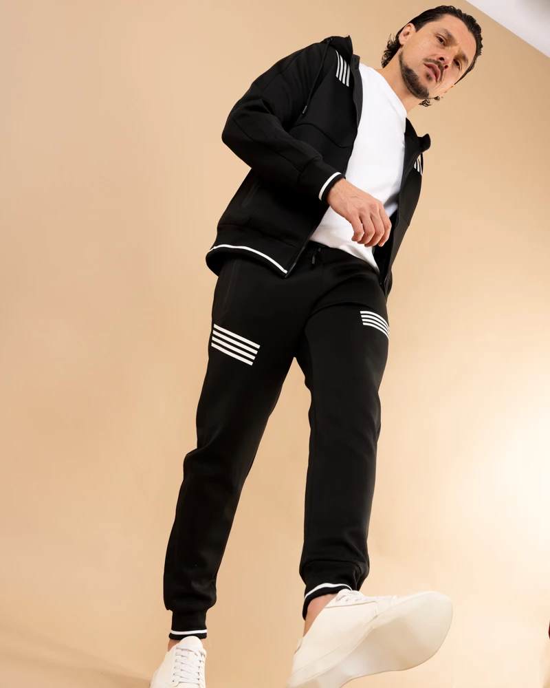 Veste jogging bandes