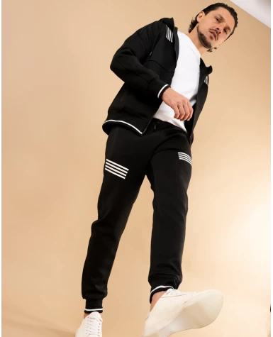 Veste jogging bandes