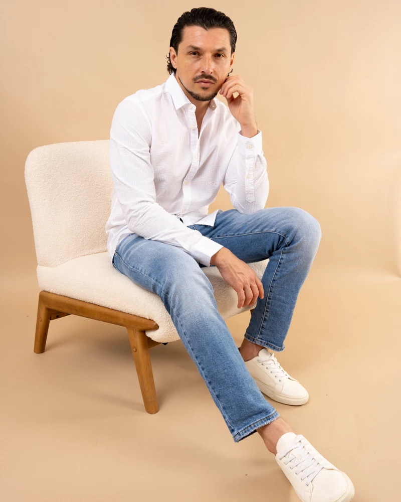 Chemise texturée