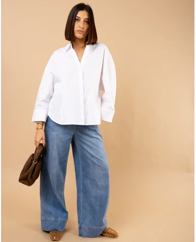 Jean large élastique