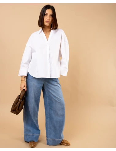 Jean large élastique