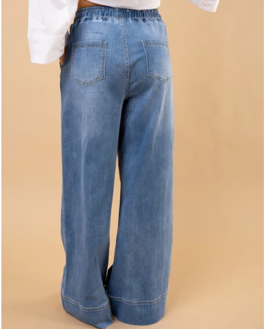 Jean large élastique