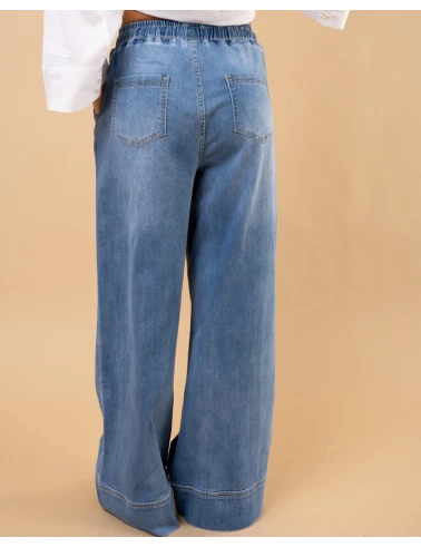 Jean large élastique