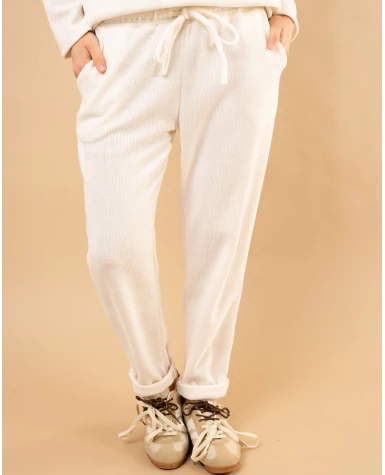Pantalon effet velours