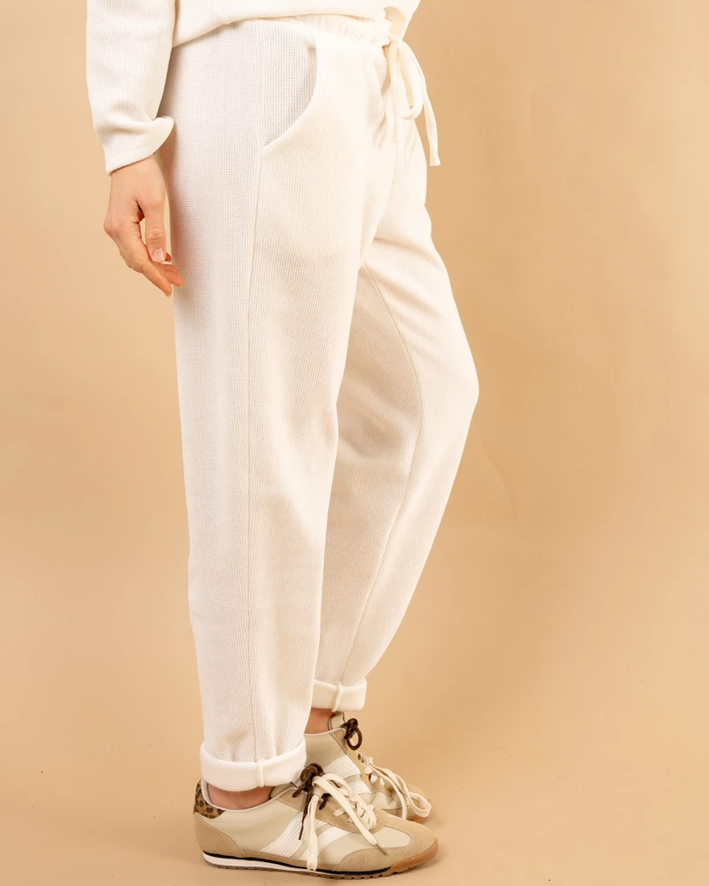 Pantalon effet velours