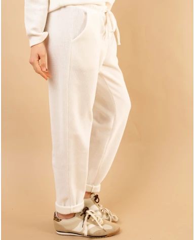 Pantalon effet velours