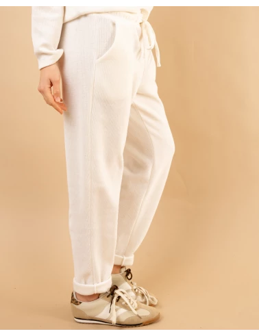 Pantalon effet velours