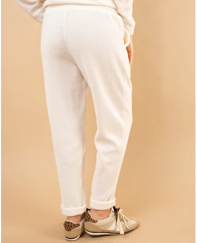 Pantalon effet velours