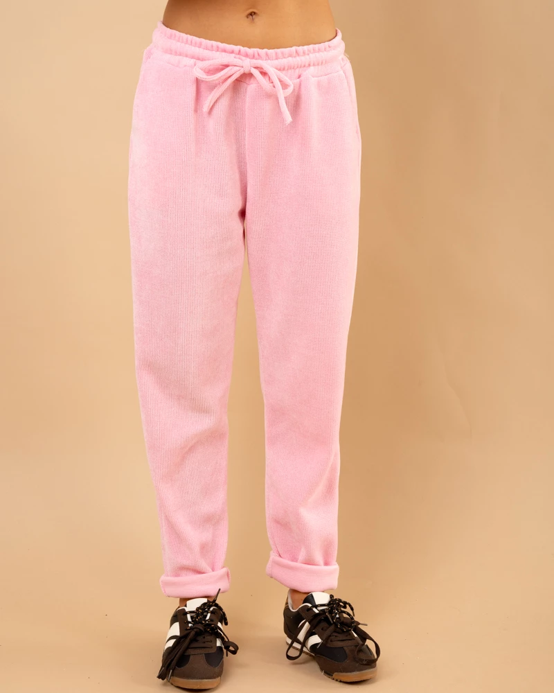 Pantalon effet velours