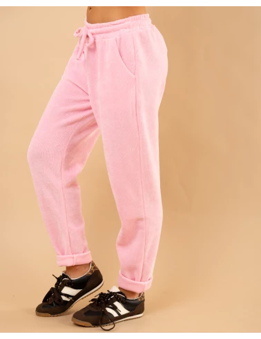 Pantalon effet velours