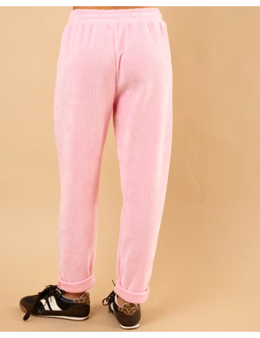 Pantalon effet velours