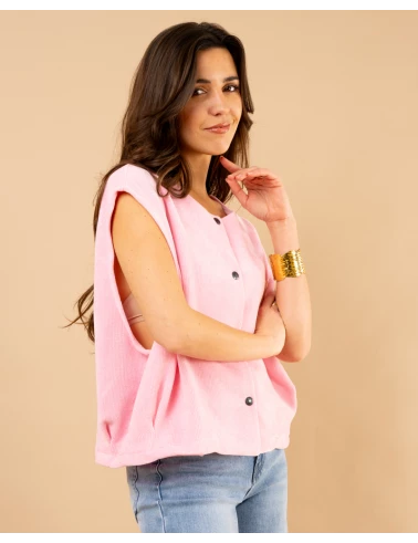 Gilet effet velours
